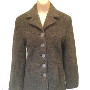 Vintage Berwin & Wolff Womens Oktoberfest Jacket Green Mohair Sz 36 US 8